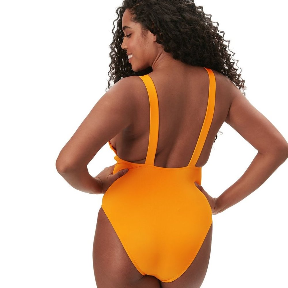 Andie One Piece Swimsuit, Mustard/Turmeric